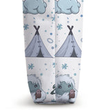 Cartoon Yeti Winter Christmas Funny Camper Snow Cute Pattern Tote Bag