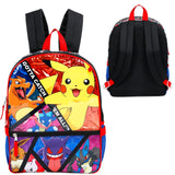 Pokemon Backpack Set - Bundle with 16" Backpack, Utility Bag, Water Bottle, Pencil Case, More | Pokemon School Bag for Kids