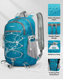 WATERFLY Small Lightweight Packable Backpack: 15L Mini Ultra Light Foldable Travel Daypack with Breathable Shoulder Strap Outdoor Hiking Camping Day Pack for Women Men Blue