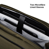 ALPAKA Elements Tech Brief Pro 12L -3-in-1 Recycled Fabric Laptop Briefcase Backpack for 16" Laptop, Anti-Theft Secure with Luggage Pass-Through, Water-Resistant, Fits Tech & Business Essentials,Green