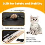 Simple Deluxe Airline-Approved Cat Carrier, 17" x 12" x 12", Soft-Sided Pet Carrier for Cats, Small Dogs, Kittens & Puppies up to 17 lbs, Durable & Collapsible Travel Carrier, Black