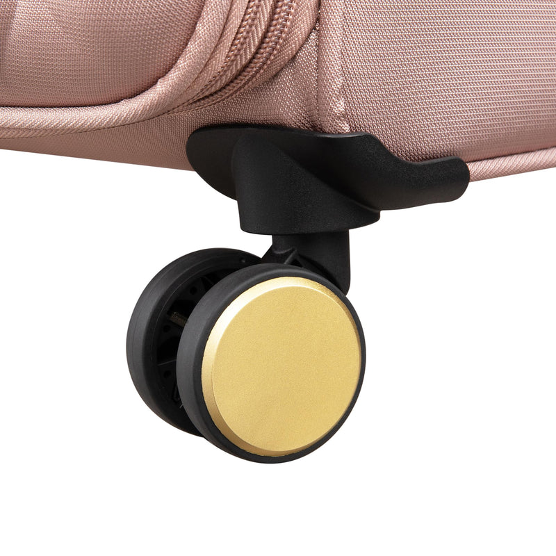 It Luggage Glimmering 3 Piece Softside 8 Wheel Expandable Spinner Luggage Set, Mink Gold