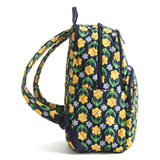 Vera Bradley Women's Premium Cotton Large Bancroft Backpack, Daffodils, One Size