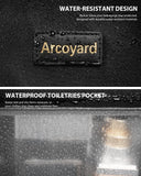 Arcoyard Rolling Backpack for Women, 15 inch Lightweight Wheeled Roller Laptop Backpack for Adults, Water Resistant Underseat Carry On Luggage Bag, TSA Friendly Anti Theft Business Gear, Black Gold