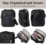 Baggallini Securtex Anti-Theft Mini Everything Crossbody Bag, 6.3"x8.25" RFID, Locking Zippers & Cut-Resistant Strap