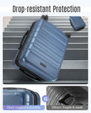 LIGHT FLIGHT Carry On Luggage 22x14x9 Airline Approved, Expandable Carry On Suitcases with Wheels, Lightweight Luggage, Durable Hard Shell 20 Inch Rolling Suit Case for Men Women Travel,Royal Blue