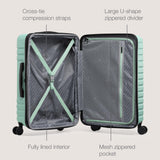 U.S. Traveler Boren Expandable Hardside Rugged Travel Luggage with 8 Spinner Wheels, Mint, Checked-Large 30-Inch