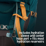 Kelty Nena 60L Women’s Backpack – Hiking and Backpacking Pack with Adjustable Fit Pro Suspension, Women’s Specific Fit, Thru-Hiking Pack, 2024 (Deep Teal)