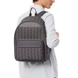 Lacoste Mens The Blend Monogram Backpack, Monogram Brown, One Size