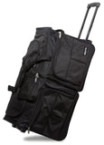 Dejuno 28-inch Rolling Duffle Bag - Black
