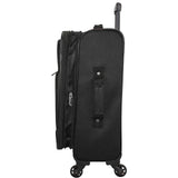 Dejuno Oslo 3-Piece Lightweight Expandable Spinner Luggage Set - Black