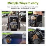 Lekebobor Cat Carrier Backpack, Expandable Pet Carrier with Sun Shade & Full Front Opening, Breathable Mesh Backpack for Small Dogs & Medium Cats Up to 18 Lbs, Foldable for Hiking, Camping (Grey)