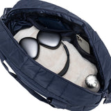 PUMA Isla Carryall, Trendy Weekender with Shoe Pocket, Removable Strap & Quilted Style, New Navy