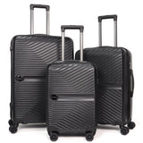 OMBRY Luggage Set 3 Pieces -Suitcase Set - Luggage with Wheels - Check-in Luggage - PC + ABS Durable Suitcase Rotating Silent Wheels 3-Piece 20/24/28 Mint Green (black)