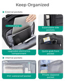 BAGSMART Underseat Carry on Luggage with Wheels, Soft Small Travel Luggage with PVC Wet/Dry Pockets, Lightweight Soft Personal Item Suitcase for Short Trip, Black