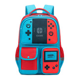 dwgweg Backpack for Boys Bookbag Video Game Bookbag stylish kids travel backpack for boys 6-18, Kids Junior High School Primary School Back pack (Red-blue)