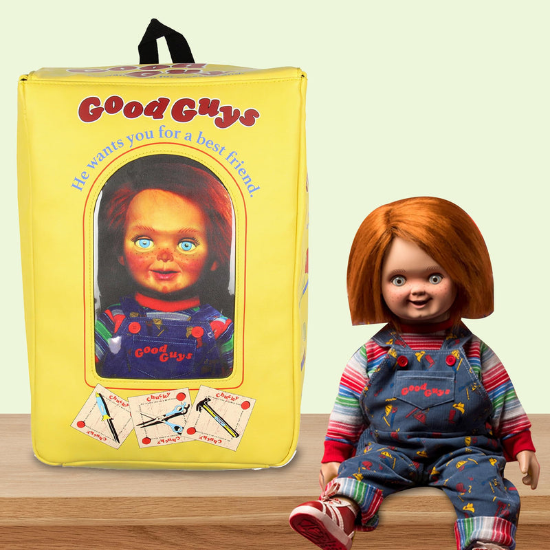 Bioworld Chucky Backpack Child's Play Good Guys Chucky Doll Toy Box Replica Faux Leather Tote Bag Laptop Travel Backpack