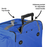 Olympia U.S.A. 33 inch Jumbo Size 8 Pockets Wheeled Rolling Duffel Bag Water Resistant Luggage Lightweight Travel Suitcase with Retractable Handle