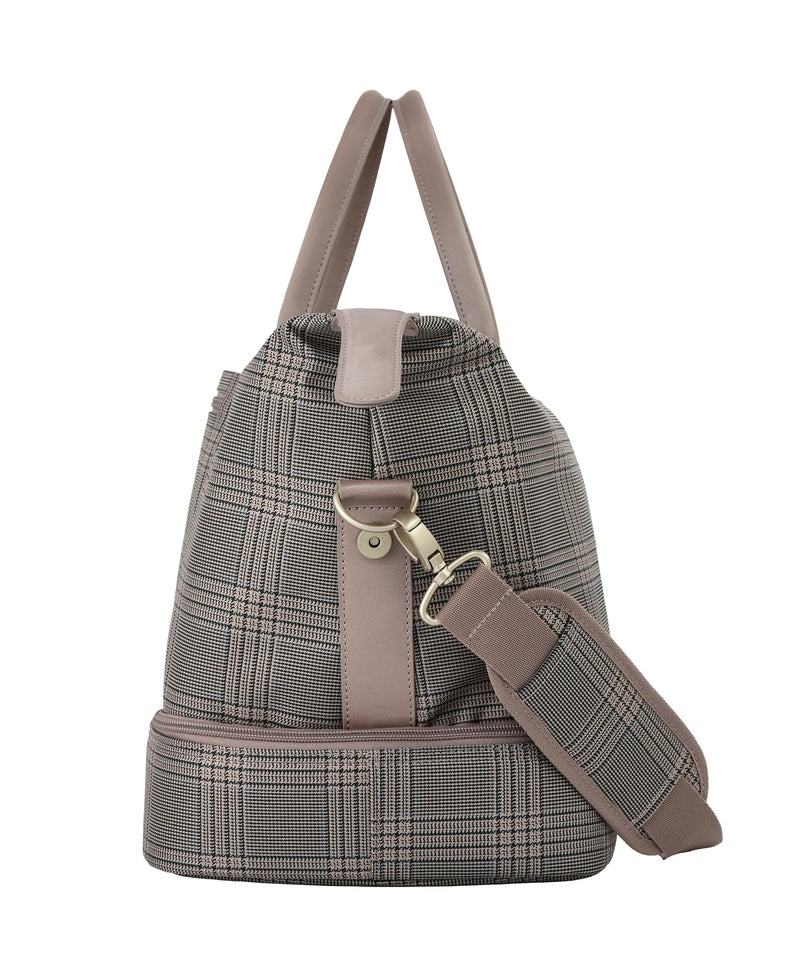 London Fog Brentwood IV 20" Drop Bottom Duffel, Rose Charcoal