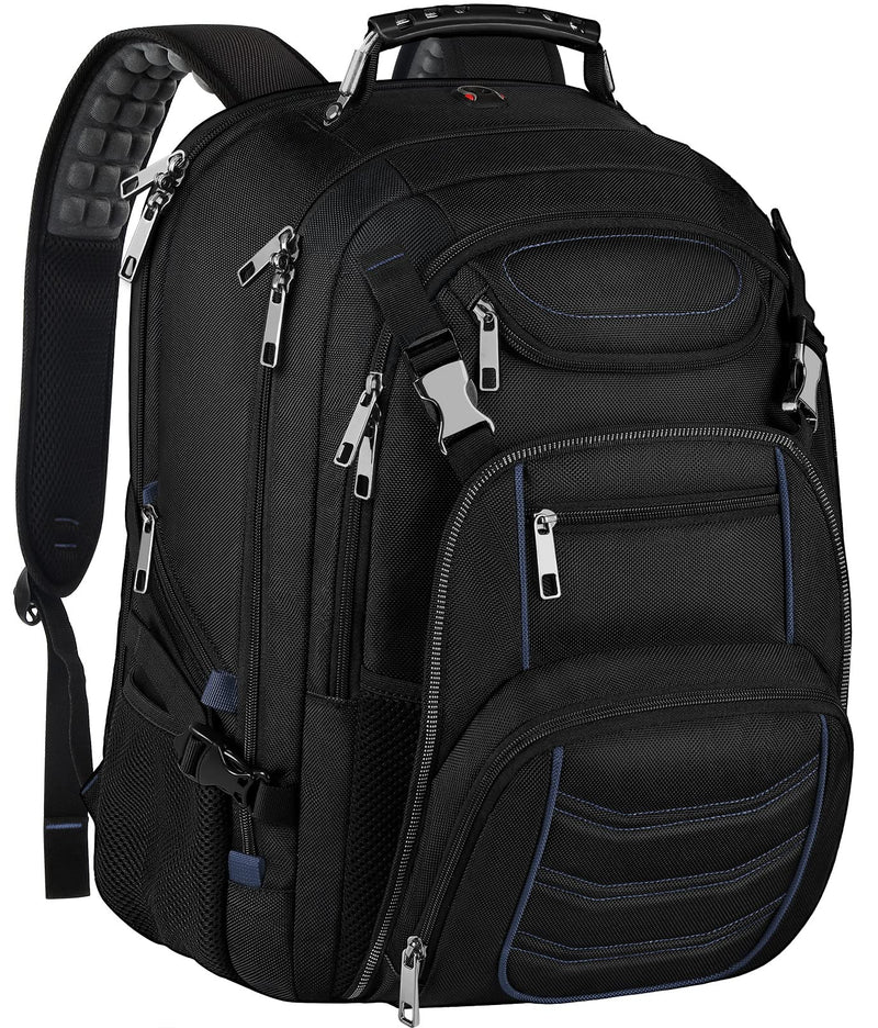 18.4 Inch Laptop Backpack,Extra Large Travel Backpack with USB Charger Port for Men Women,60L Big Capacity Heavy Duty Computer Bag TSA Friendly RFID Anti Theft Pocket Backbag,21.2*15.5*11.5 inch Blue