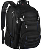 18.4 Inch Laptop Backpack,Extra Large Travel Backpack with USB Charger Port for Men Women,60L Big Capacity Heavy Duty Computer Bag TSA Friendly RFID Anti Theft Pocket Backbag,21.2*15.5*11.5 inch Blue