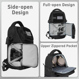 TORIBIO Camera Sling Bag Backpack,DSLR/SLR/Mirrorless Camera Bag with Tripod Holder & Removable Dividers,Small Crossbody Tactical Camera Bag Backpack for Canon/Nikon/Sony/Fuji/Gopro