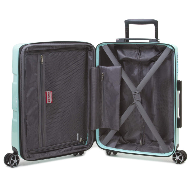 Dejuno Lumos New Generation Hardside Expandable Spinner Luggage, Orange, 3-Piece Set
