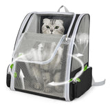 Cat Backpack Carrier Large Pet Backpack for Small Dog Medium Cat Puppy Kitten Bunny up to 15lbs, Ventilated Mesh Dog Collapsible Travel Backpack for Hiking Walking Outdoor