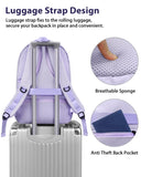 MATEIN Large 17 Inch Laptop Backpack for Women, Lightweight Travel Backpack Fits College School Essentials, Anti Theft Work Commute Nursing Computer Bag TSA Approved for Weekender Trip, Light Purple
