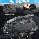 WOTOW Waterproof Rear Bike Rack Bag, Reflective Bike Storage Saddle Bag for Bicycles Rear Rack, 8L Panniers Bike Ebike Trunk Bag Cycling Pounch for Travel Commute