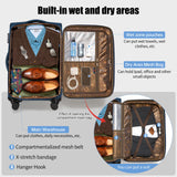 ROPLUS Softside Expandable Luggage with 4 Spinner Wheels, Durable Carry-On Luggage Suitcase (Black, 21-Inch)