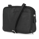 MultiSac Women's Zippy Triple Compartment Crossbody Bag, Black, One Size