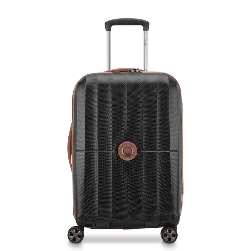 DELSEY PARIS Carrousel Hardside Expandable Luggage with Spinner Wheels, Black, Carry-on 21 Inch