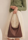 KALIDI Casual Tote Bag Vegan Leather Hobo Zipper Work Bag Weekender Shoulder for Women Shoulder Travel Purse (Dark Coffee)