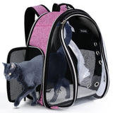 BAGLHER Cat Carrier Backpack Bubble - Fit Up to 18 Lbs - Airline-Approved Dog Backpack Carrier for Small Pets Puppies Dogs Bunny, Space Capsule Dog Carrier Backpack for Travel Outdoor Hiking, Pink