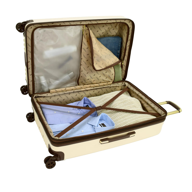 LONDON FOG Brentwood III 29" Expandable Spinner, Crème, Creme