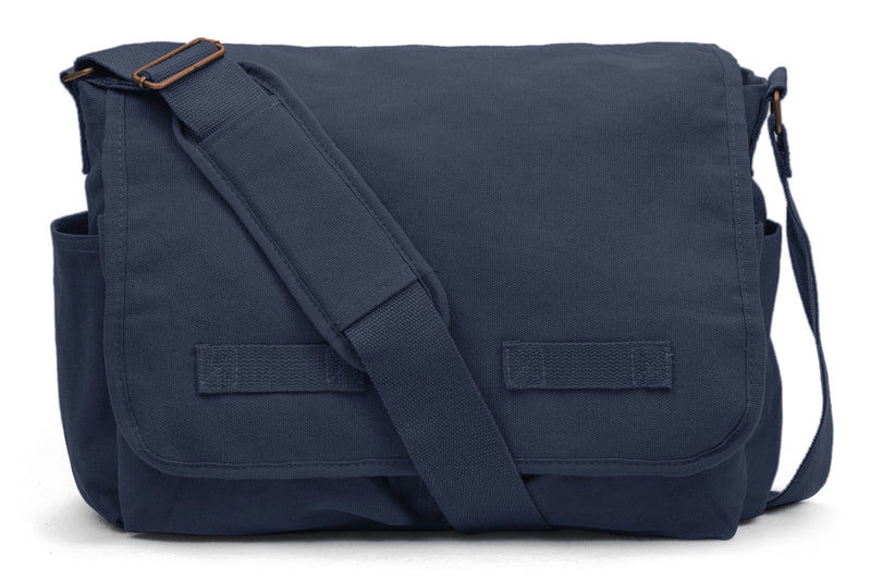 Sweetbriar Classic Vintage Messenger Bag - Original Heavyweight Cotton Canvas Shoulder Bag with Upgraded Features