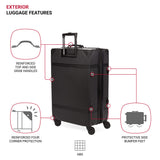 SwissGear 7739 Hardside Luggage Trunk with Spinner Wheels, Blush, 2-Piece Set (19/26)
