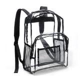 Amazon Basics Transparent Clear School Backpack, Water-Resistant PVC Plastic, Reinforced Shoulder Straps, 17 x 7 x 13 in