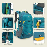 SKYSPER Hiking Backpack for Men Women, 35L Travel Backpack Waterproof Camping Backpack Outdoor Lightweight Daypack