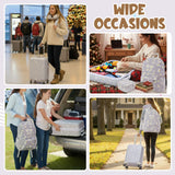 Redbaker 17 Inch 6 Pcs Kids Luggage Set Kids Rolling Luggage Double Pattern Suitcase for Boys Girls (Grey, Daisy Style)