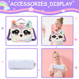 Meetbelify Rolling Backpack for Girls Backpacks with Wheels for Elementary School Students Kids 3 in 1 Travel Luggage Suitcase with Lunch Box Pencil Case for Girls Age 8-10 Cute Panda