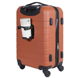 Wrangler Smart Spinner Hardside Luggage, 22-Inch Carry-On, Burnt Orange