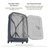 eagle creek Expanse 4-Wheel 26" Luggage – Durable Checked Spinner Suitcase with Expandable Capacity – Rugged Fabric, Lockable Zippers & Grab Handles – Travel-Ready – Midnight Black