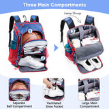 VIGEGARI Basketball Bag Backpack with Ball Compartment & Shoe Pocket – Gym Bag for Soccer, Football, Volleyball – Large Capacity Athletic Backpack for Youth & Adults, Basketball Gifts