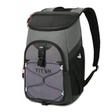 Titan by Arctic Zone Backpack Cooler, Insulated Soft Sided Bag with Leak Proof Lining and Padded Straps, for Lunch, Picnic, and Travel, 24 Can Capacity, Sharkskin Grey