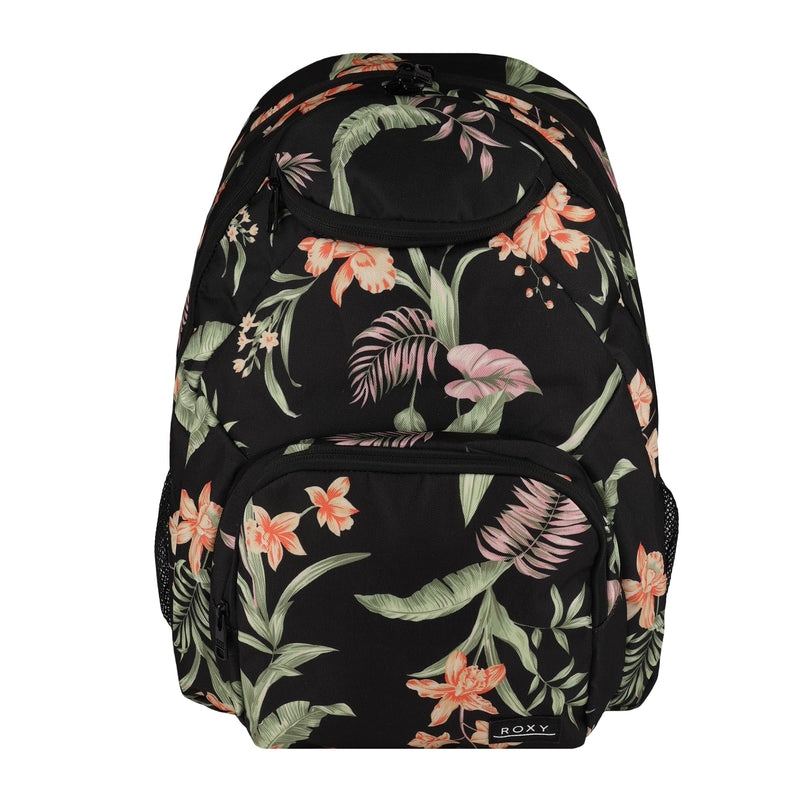 Roxy Women's Shadow Swell Backpack | Travel | Everyday Carry | Work | Gym | 21L | Recycled Polyester, Anthracite Island Escape