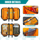 Marscamd 50L Bike Panniers with a Rain Cover, Bike Saddle Bag with Expandable Compartment and Multiple Pockets, Black