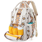 Montana West Wrangler Diaper Bag Backpack Aztec Travel Backpack Purses Western Multi-Function Baby Bags for Mom with Waterproof Insulated Pockets