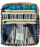 Himalayan Craft Trendy Unisex Hemp Crossbody Hippie Patchwork Shoulder 6 Pockets, Passport Documents Backpack - Handmade In Mt. Everest Country Nepal